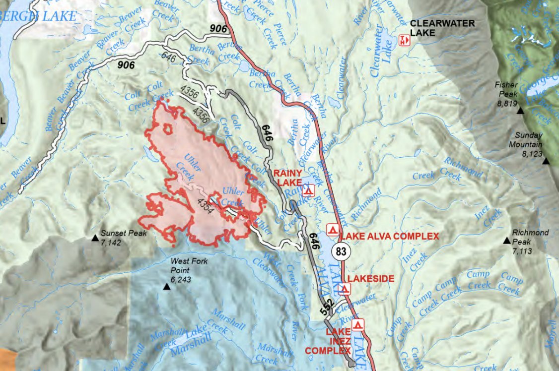 blairmiller's tweet photo. #ColtFire is just under 3,000 acres as of this morning and 0% contained. A red flag warning is in effect in the area from 2 p.m. to midnight, and some possible t-storms in SW Montana today. @daily_montanan #mtfire #mtwx https://t.co/rGeReB9xf4