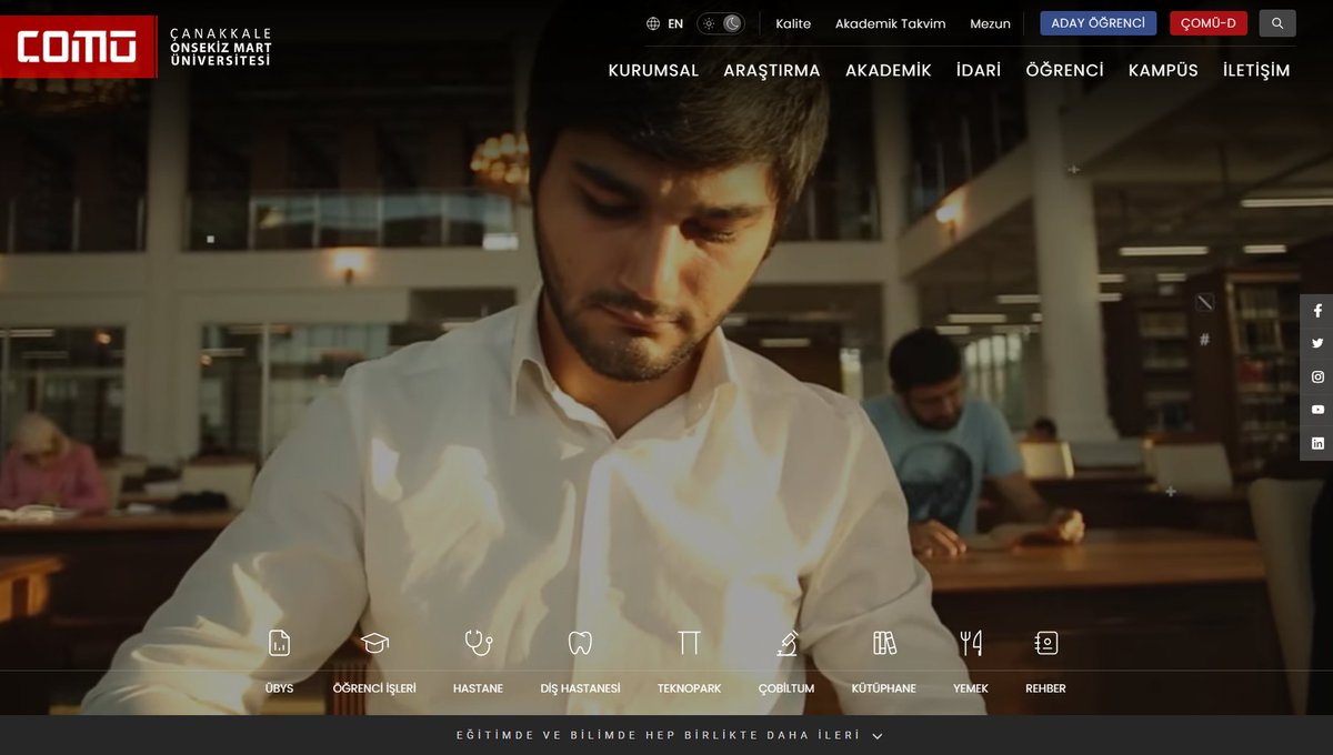 #ÇOMÜ Yeni Yüzüyle Sizlerle! comu.edu.tr Eğitimde ve Bilimde Hep Birlikte Daha İleri #bidb #TwitterX