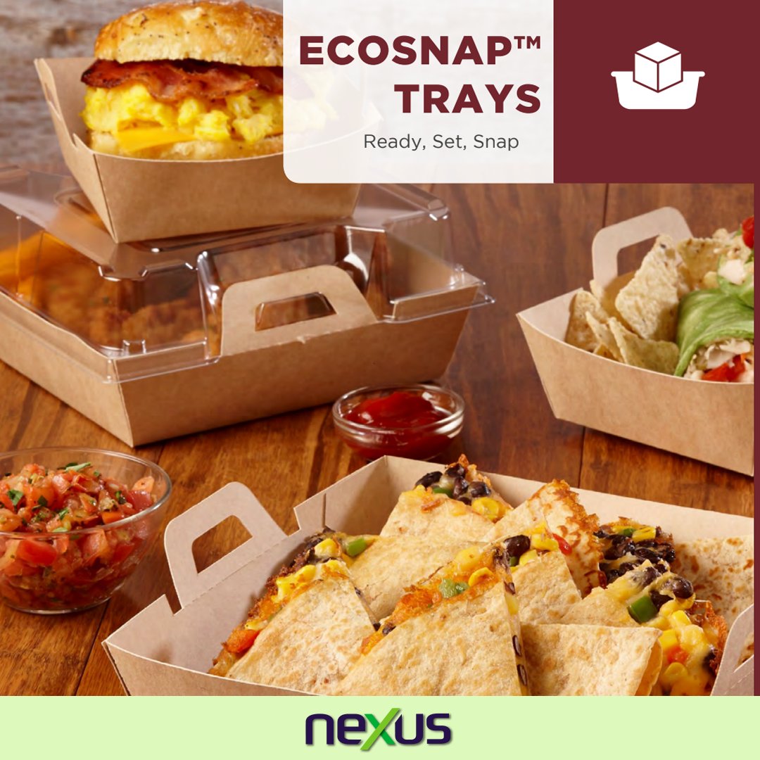 Sustainability and Style in a snap! Featuring a patent pending locking mechanism and premium grease barrier, EcoSnap Take-Out containers are the perfect balance of sustainability, quality and performance. sabert.com/all-products/4…

#nexusnow #foodservice #sabert #sustainability