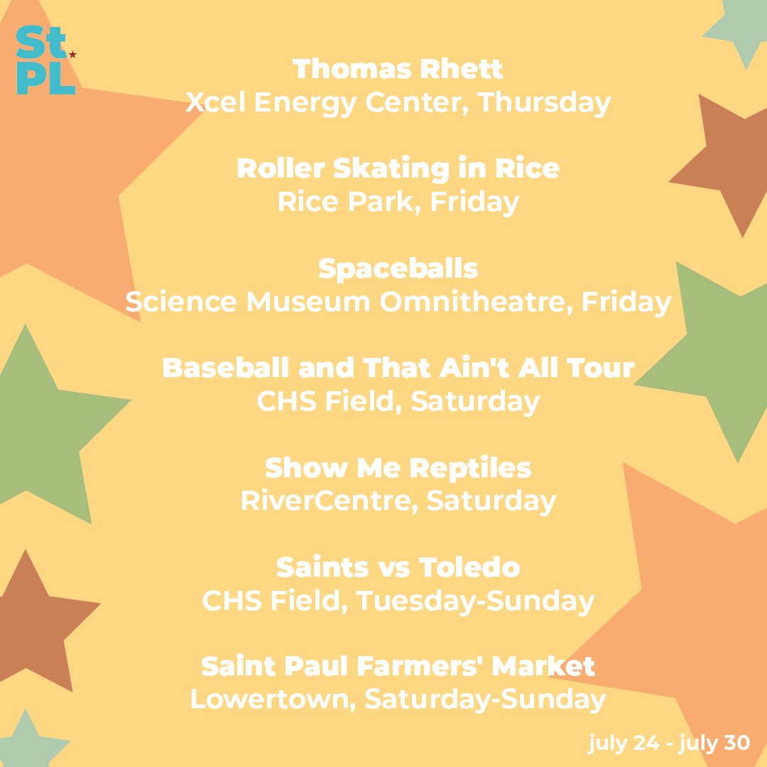 Got any plans this week? Now you do! 💥 Check out what's happening in downtown St. Paul, and find the full events calendar at growstpl.com