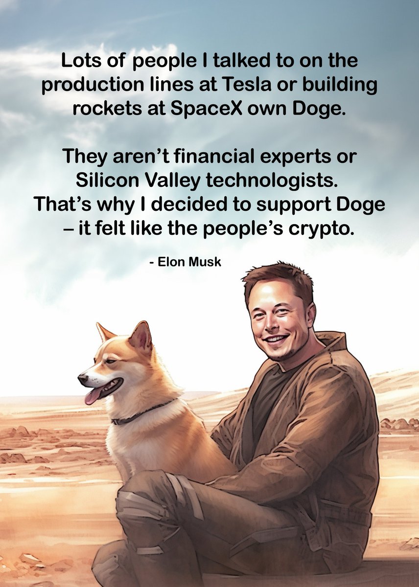 #Dogecoin is the people's crypto. Thank you <a href="/elonmusk/">Elon Musk</a> for supporting it.