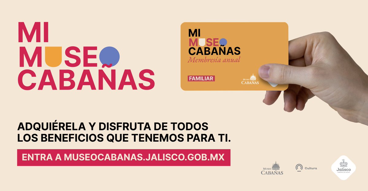 ✨🏦Museo Cabañas es tu lugar de encuentro.
¿Ya conoces la membresía anual #MiMuseoCabañas?
Entra a bit.ly/MiMuseoCabañas y entérate de los tipos de membresías y los beneficios que tenemos para ti.
¡Buen inicio de semana!