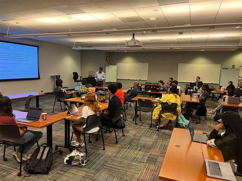 GSUTechnology's tweet photo. Congratulations to the brilliant students who rocked the 2023 ARCTIC summer camp and built their own self-driving cars 🚗💨
 
These students had a blast learning about all things research computing, making new friends, and being super creative along the way 💡
 
#TechTheStateWay https://t.co/uTtY5BEr1K