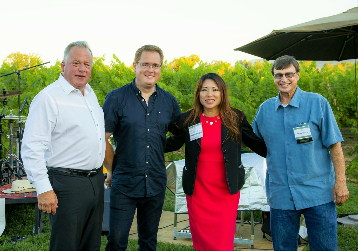 Senator Bill Dodd, CEO Ryan Klobas, California State Treasurer Fiona Ma and President Peter Nissen at the Napa County Farm Bureau Annual Dinner on Friday evening #napavalley