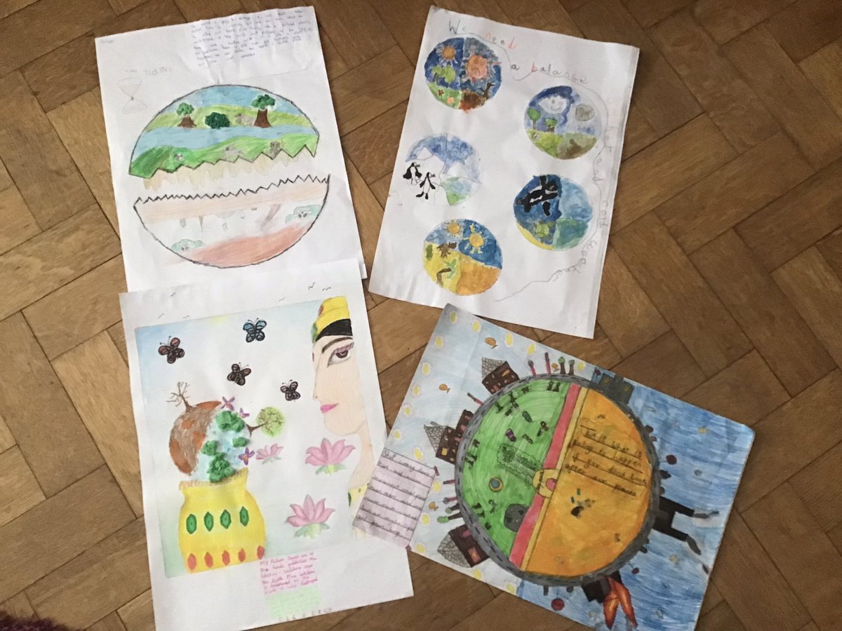 Here are some of our children’s fantastic entries for the NATRE Spirited Arts competition, for the theme ‘God’s Good Earth?’ Such thought provoking artwork! Will we have a winner? @FibParkAcademy @VicAcademies #Spiritedarts