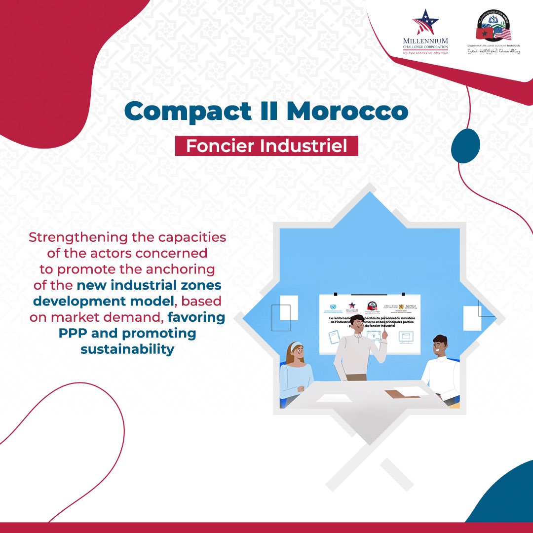 McaMorocco's tweet photo. Discover, through these visuals, the main achievements of the “Industrial Land” activity. https://t.co/2pcLayEfKC