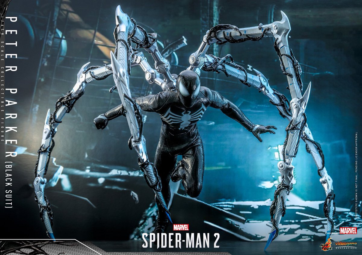 RT @REAL_EARTH_9811: Hot Toys figure of Symbiote Spider-Man from Marvel's Spider-Man 2 https://t.co/h7zwg6U7Pu