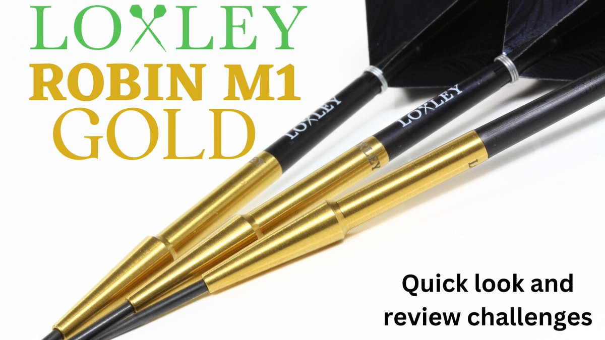 Already did a detailed review of these, so here is just a quick look at the @LoxleyDarts Robin M1 GOLD & a go at my review challenges, worked well on the first one, Happy Darting: youtu.be/4_t2CVp4ELA