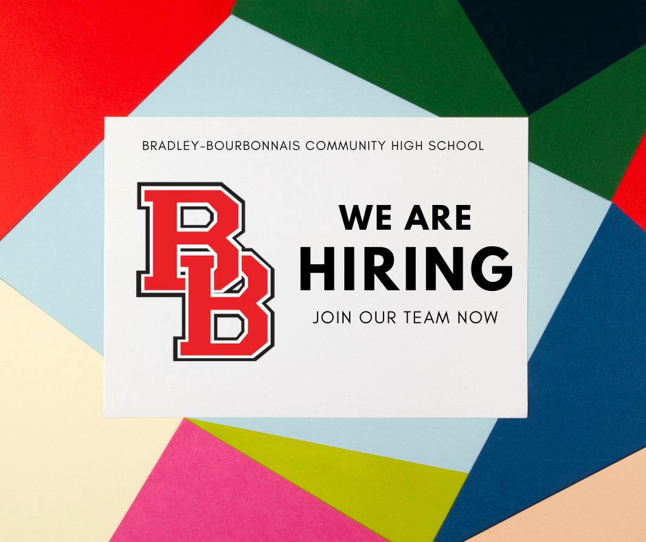 We are gearing up to begin the school year and have a few openings to fill! Fill out an application here: applitrack.com/bbchs/onlineap… Positions: Administrative Assistant - Subbing Coordinator Bus Driver Custodian English Teacher FMLA English Full Time Substitute Nutrition Services