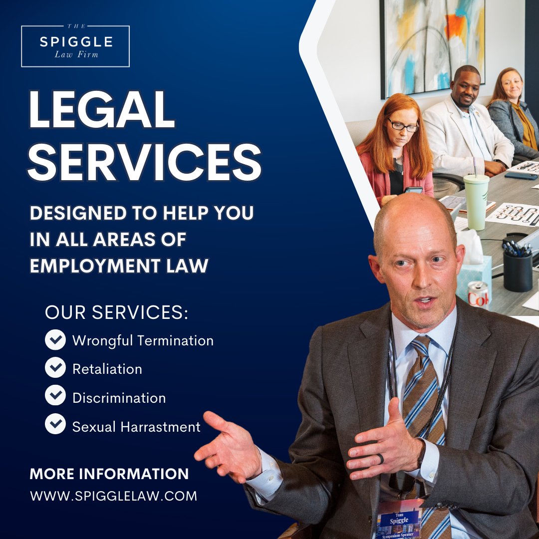 Your rights matter, and we're here to fight for you! At Spiggle Law Firm, our experienced team is dedicated to protecting your legal rights and seeking justice.

✉️ Message us or call 202-980-3857 today to discuss your case and protect your legal rights.  #WorkplaceJustice