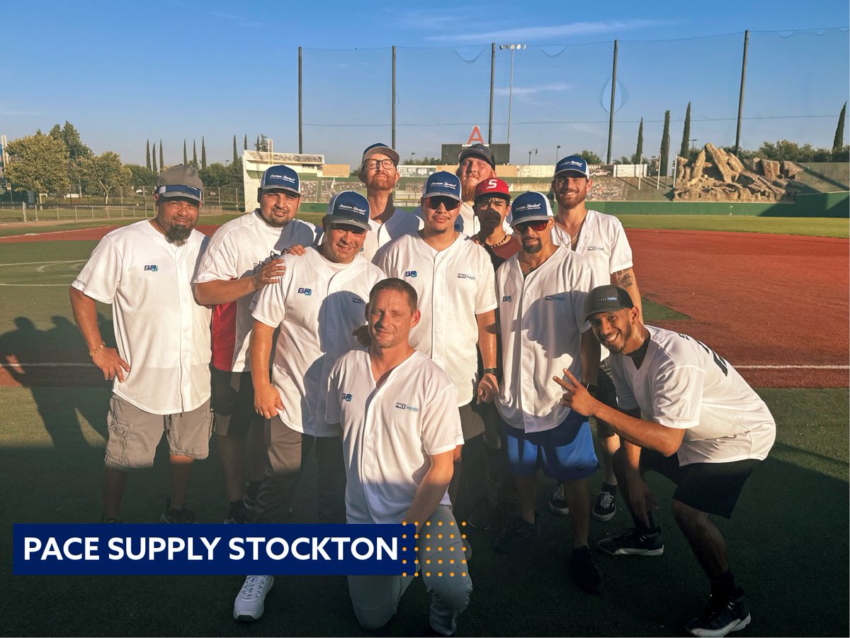 PACESupplyCorp's tweet photo. PACE Supply's Stockton Branch won their first softball game! More importantly, it looks like they had a great time doing it.

Congrats to Juan Flores and the whole Stockton team. 

#PACESupply https://t.co/URYjgX2hI0