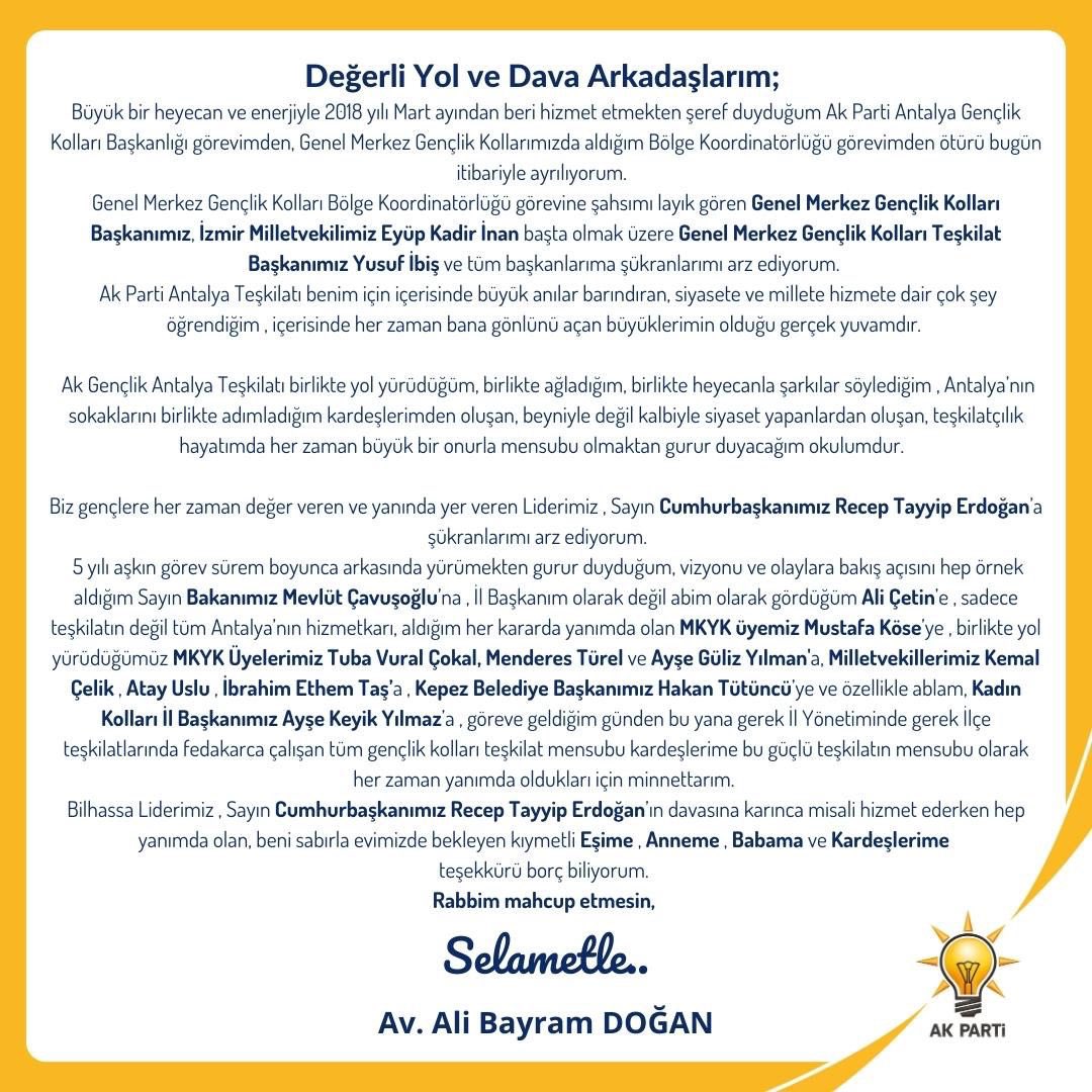 alibayramdogan's tweet photo. Çalışacağız, daha çok çalışacağız… 

Bu vazifeye şahsımı layık gören tüm başkanlarıma şükranlarımla… 

Rabbim mahcup etmesin… 

@eyupkadirinan 
@avmustafakose 
@avyusufibis 
@alicetin_07 https://t.co/mY6mqqBmeq