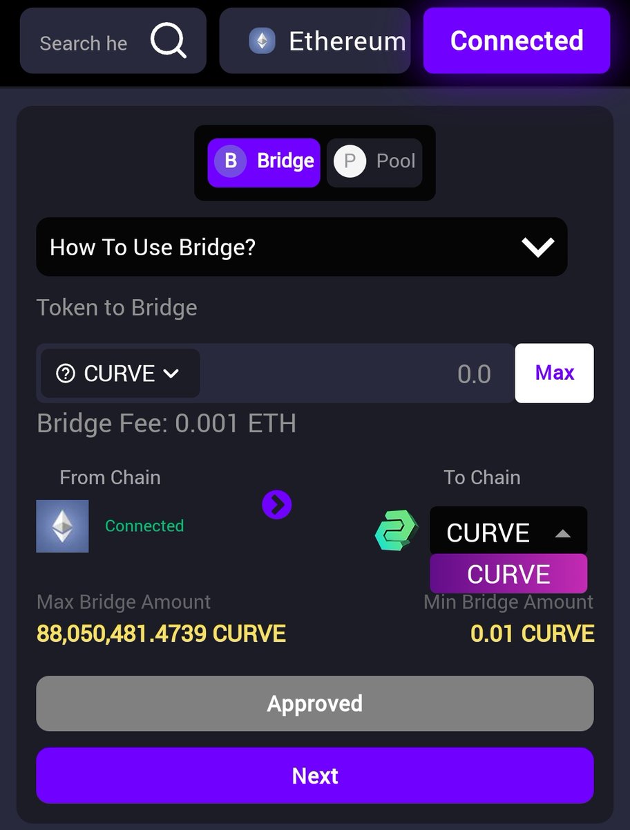 Quick update #Curvers 

$CURVE BSC holders has been bridging to $CURVE ETH/$CURVE Mainnet. Over 300+ wallets have bridge their $CURVE. 

Noted: Bridge available for $CURVE ETH to $CURVE Mainnet and vice versa on <a href="/SphynxLabs/">Sphynx Labs</a>.

We will also move LP from BSC to ETH and We are ready