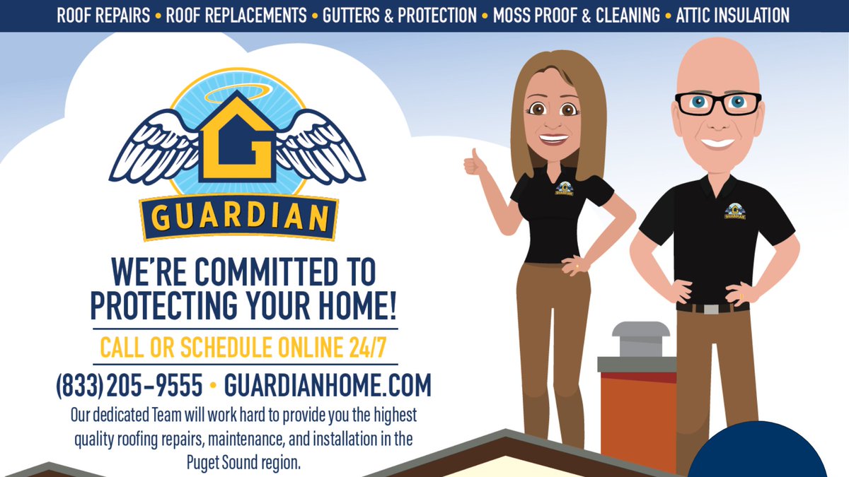 Guardian_WA's tweet image. Commitment is Guardian Roofing! We would love to schedule an appointment for you today! #GuardianRoofingandGutters #CommitmentMatters