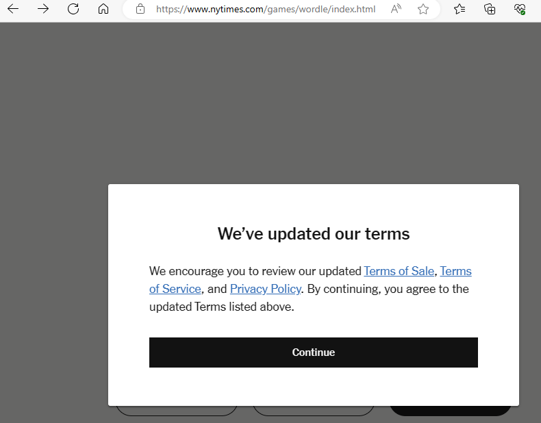 aebism's tweet image. This appeared on my Wordle page this morning. Way to take the fun out of a simple game, @nytimes 

#abhor
#vapid
#stale
#petty