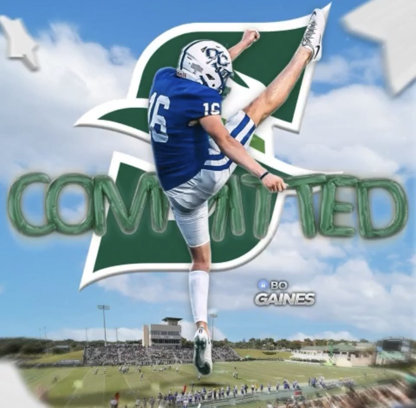 Committed🟢⚪️🟢 Go Hatters! <a href="/StetsonFootball/">Stetson Football</a> <a href="/Coach__Hudspeth/">Gunner Hudspeth</a>