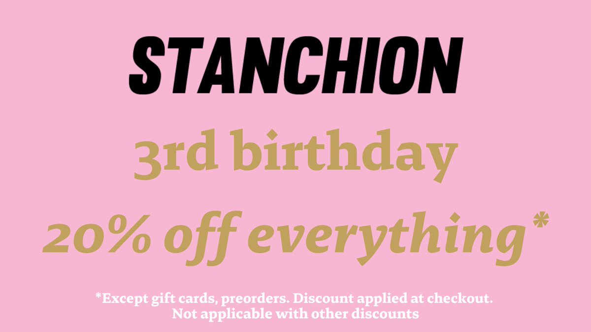 🎂 ＢＩＲＴＨＤＡＹ　ＳＡＬＥ！🎂

📚 Stanchion is a football bookshop stocking thousands of books, magazines, fanzines and photobooks.

🎂 It's our 3rd birthday and to celebrate, we're offering 2️⃣0️⃣% off everything!

📦 Free UK shipping on orders £50+

👉 buff.ly/3pveEVk