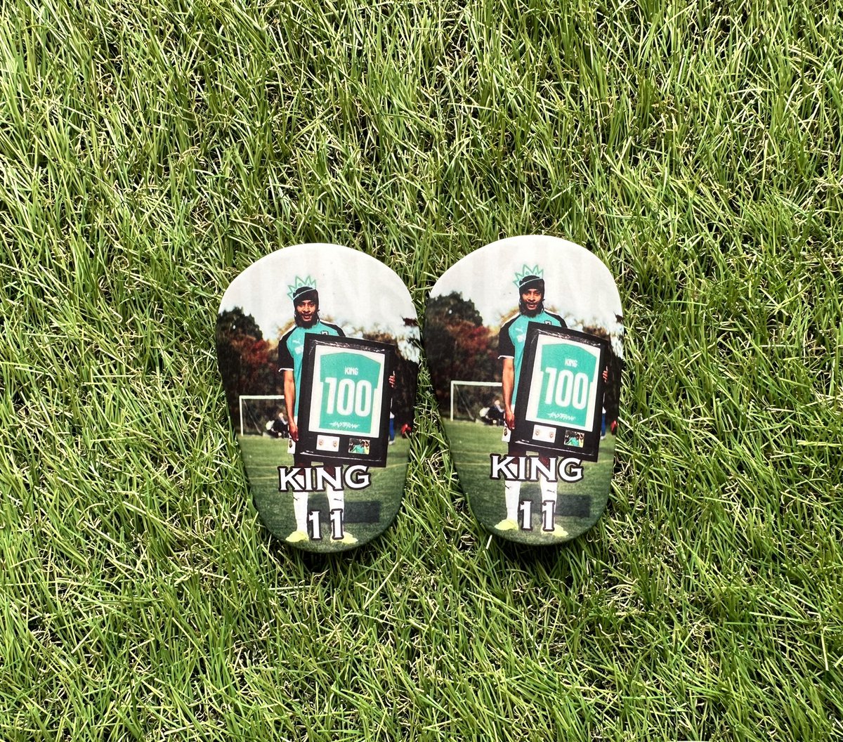 Set of 8cm mini personalised shin pads for <a href="/sedonsfc/">*MIGHTY SE DØNS *</a> player Ryan King Elliot

#sedons #anything #football #shinpads #personalised #custom #customized