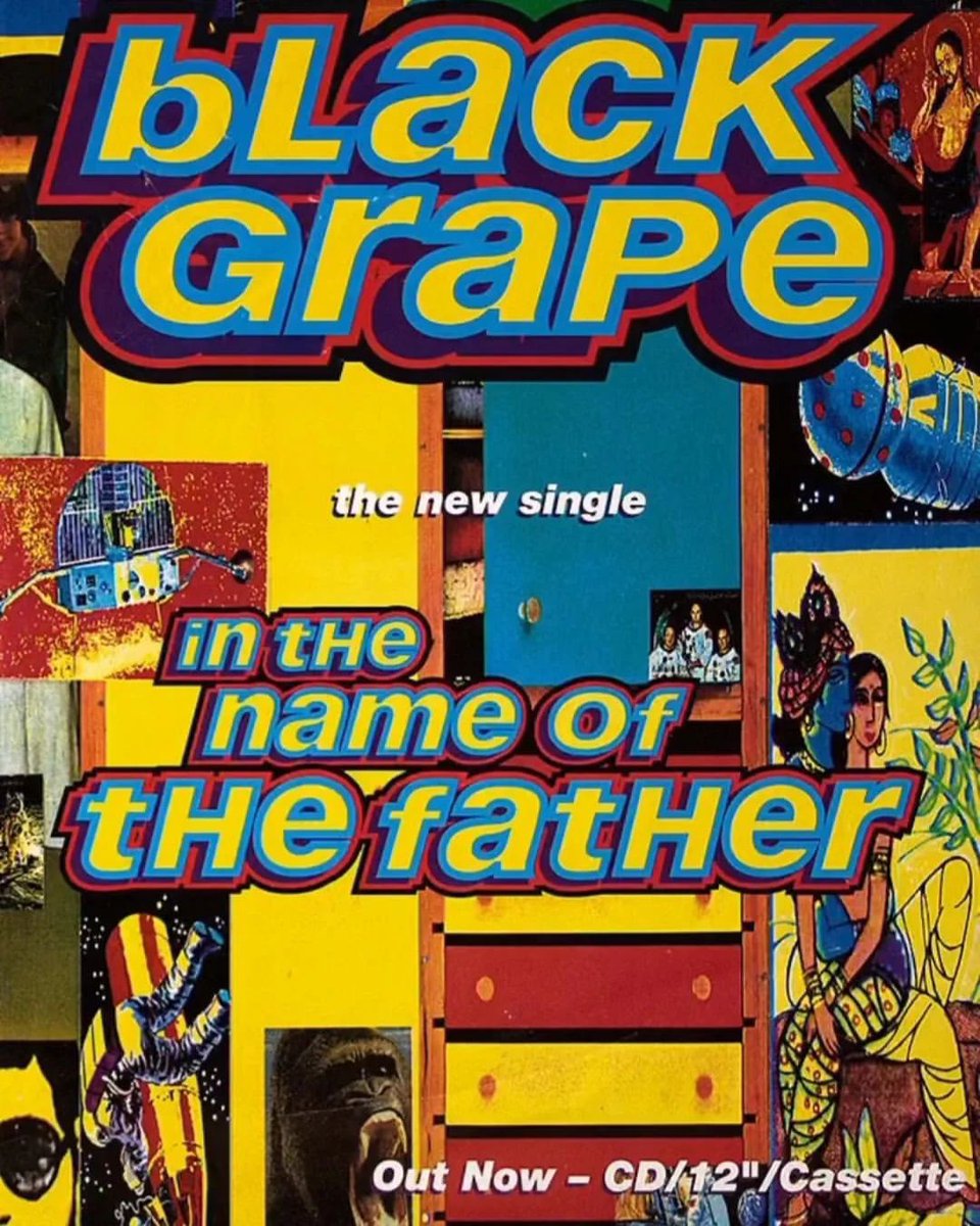 Repost @ShiiineOn_ on this day in 1995
.
Black Grape released their second single ● In The Name Of The Father 
.
#blackgrape #shaunryder #kermitleveridge #onthisdayinmusic #onthisday #90smusic
