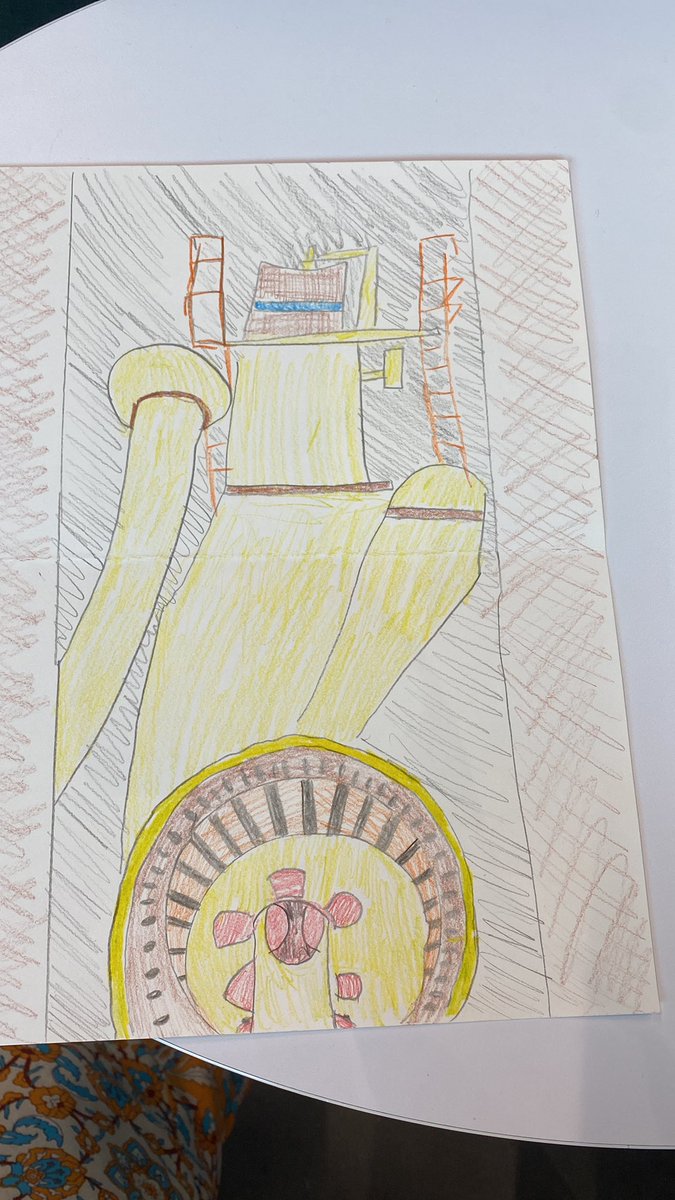 MissSciGeek's tweet photo. We missed out on artistic talent, sorry. Our attempt of one piece from Grant Woods’ “Other Arts Follow Engineering Panel.” @CyclonesRET #RetFinalChallenge https://t.co/1R70EmQj7T