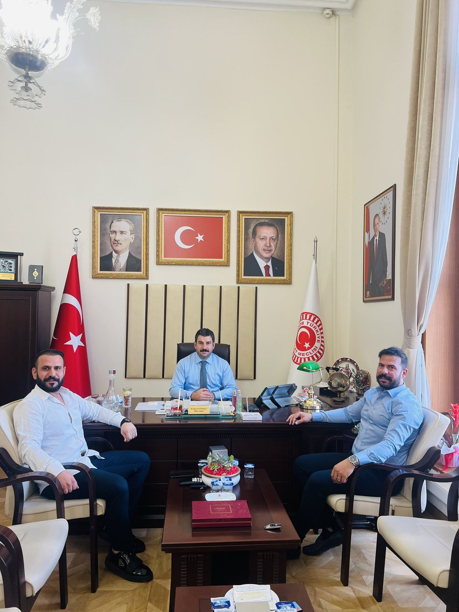 Ahmet parlak (@ahmetparlakk63) on Twitter photo Türkiye Büyük Millet Meclisi İdari Amiri Şanlıurfa AK Parti Milletvekili Değerli büyüğümüz, ağabeyim Sn <a href="/ibrahimeyyupogl/">Av.İbrahim EYYÜPOĞLU</a> makamında ziyaret ettik.
Göstermiş olduğu ilgi ve alakadan dolayı teşekkür ederim. 🤲
<a href="/RTErdogan/">Recep Tayyip Erdoğan</a> <a href="/adelioglu63/">Ali ihsan Delioğlu</a> <a href="/mbagmanci63/">MUSTAFA BAĞMANCI</a> <a href="/AkHaliliiye/">AK PARTİ HALİLİYE</a> <a href="/akpartiurfa/">AK PARTİ ŞANLIURFA</a> Türkiye Büyük Millet Meclisi İdari Amiri Şanlıurfa AK Parti Milletvekili Değerli büyüğümüz, ağabeyim Sn <a href="/ibrahimeyyupogl/">Av.İbrahim EYYÜPOĞLU</a> makamında ziyaret ettik.
Göstermiş olduğu ilgi ve alakadan dolayı teşekkür ederim. 🤲
<a href="/RTErdogan/">Recep Tayyip Erdoğan</a> <a href="/adelioglu63/">Ali ihsan Delioğlu</a> <a href="/mbagmanci63/">MUSTAFA BAĞMANCI</a> <a href="/AkHaliliiye/">AK PARTİ HALİLİYE</a> <a href="/akpartiurfa/">AK PARTİ ŞANLIURFA</a>