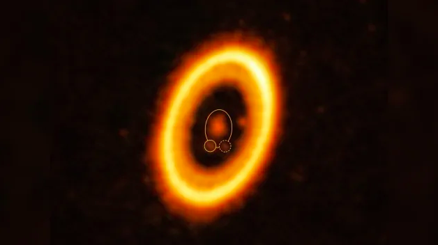 Astronomers may have found a rare “sibling” that shares the same orbit of a Jupiter-like planet around a young star: bit.ly/3rGoWmI