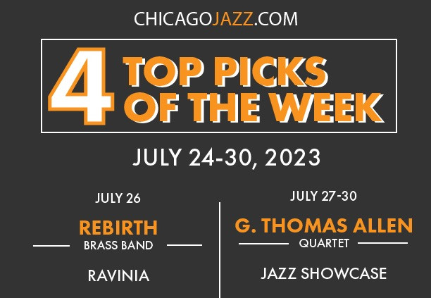 TOP 4 PICK'S OF THE WEEK! JULY 24-30, 2023 Get all the details: chicagojazz.com/post/chicago-j… #chicagojazz #jazz #chicagomusic