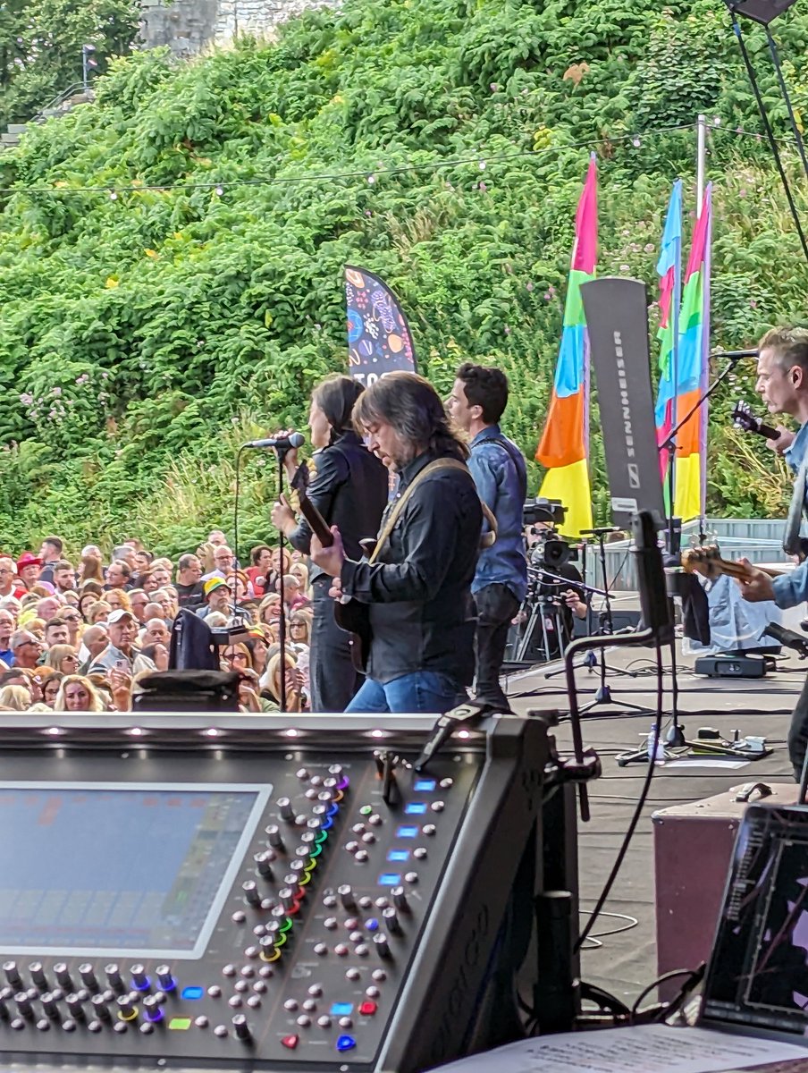 Not a bad view from here lol Kelly Jones at Cardiff castle Sir Tom Jones concert