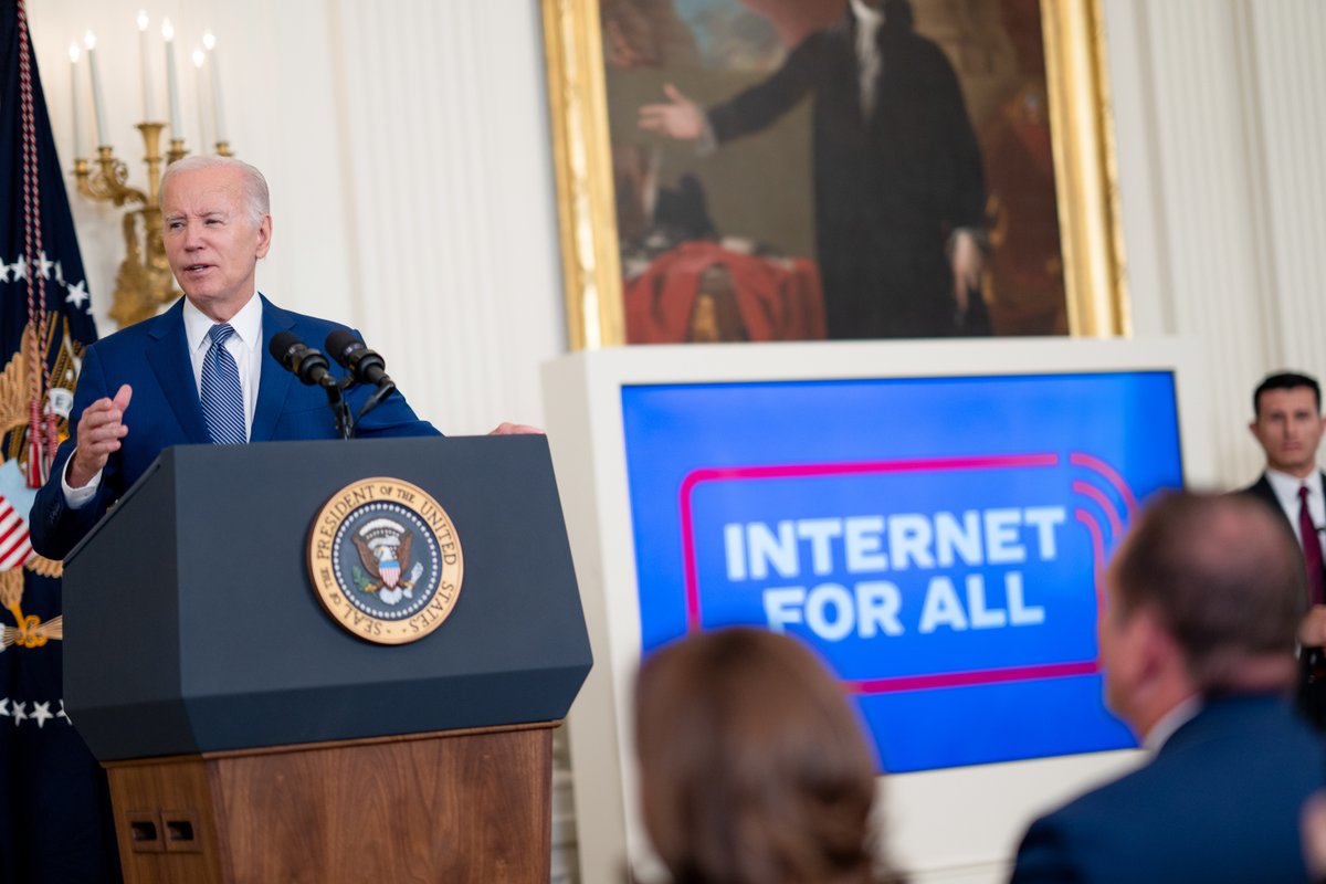 High-speed internet is no longer a luxury – it’s a necessity.

But over 8.5 million households and small businesses across the country lack access.

That’s why we're investing over $90 billion to connect every American to affordable, reliable, high-speed internet.
