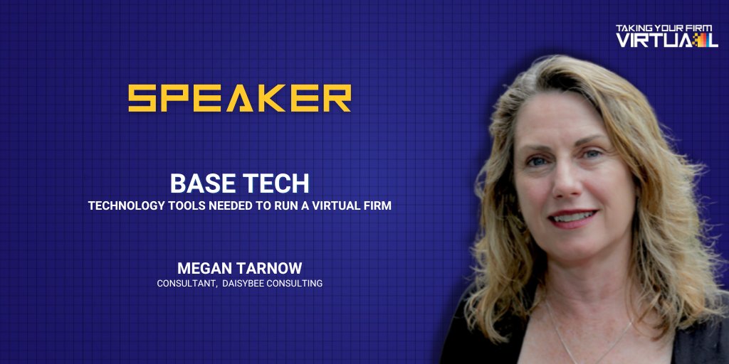 Taking Your Firm Virtual (@tyfvirtual) on Twitter photo #MeetTheSpeakers
Meet <a href="/MeganTarnow/">Megan Genest Tarnow</a>, an "accidental accountant" with over 2 decades of experience. She's back for round 2, and is ready to help you navigate the world of tech tools in "Base Tech: Technology Tools Needed to Run A Virtual Firm."
#TakingYourFirmVirtual
#TYFV2023 #MeetTheSpeakers
Meet <a href="/MeganTarnow/">Megan Genest Tarnow</a>, an "accidental accountant" with over 2 decades of experience. She's back for round 2, and is ready to help you navigate the world of tech tools in "Base Tech: Technology Tools Needed to Run A Virtual Firm."
#TakingYourFirmVirtual
#TYFV2023