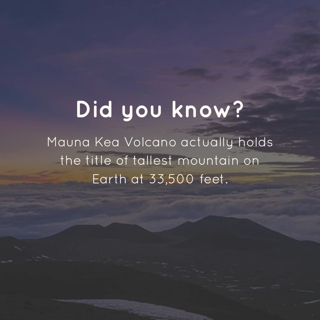 mountainmonkeyc's tweet photo. Though Mount Everest is the highest mountain at 29,032 feet above sea level, Mauna Kea Volcano actually holds the title of tallest mountain at 33,500 feet even though more than half lies underwater. Have you seen it? #MaunaKea #ushighpoints #climbing https://t.co/38ifVhSfRo