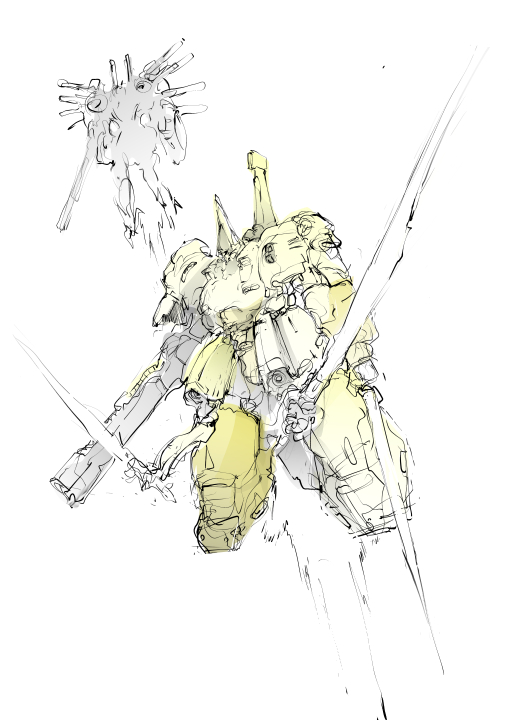 sketch robot mecha no humans weapon holding white background  illustration images
