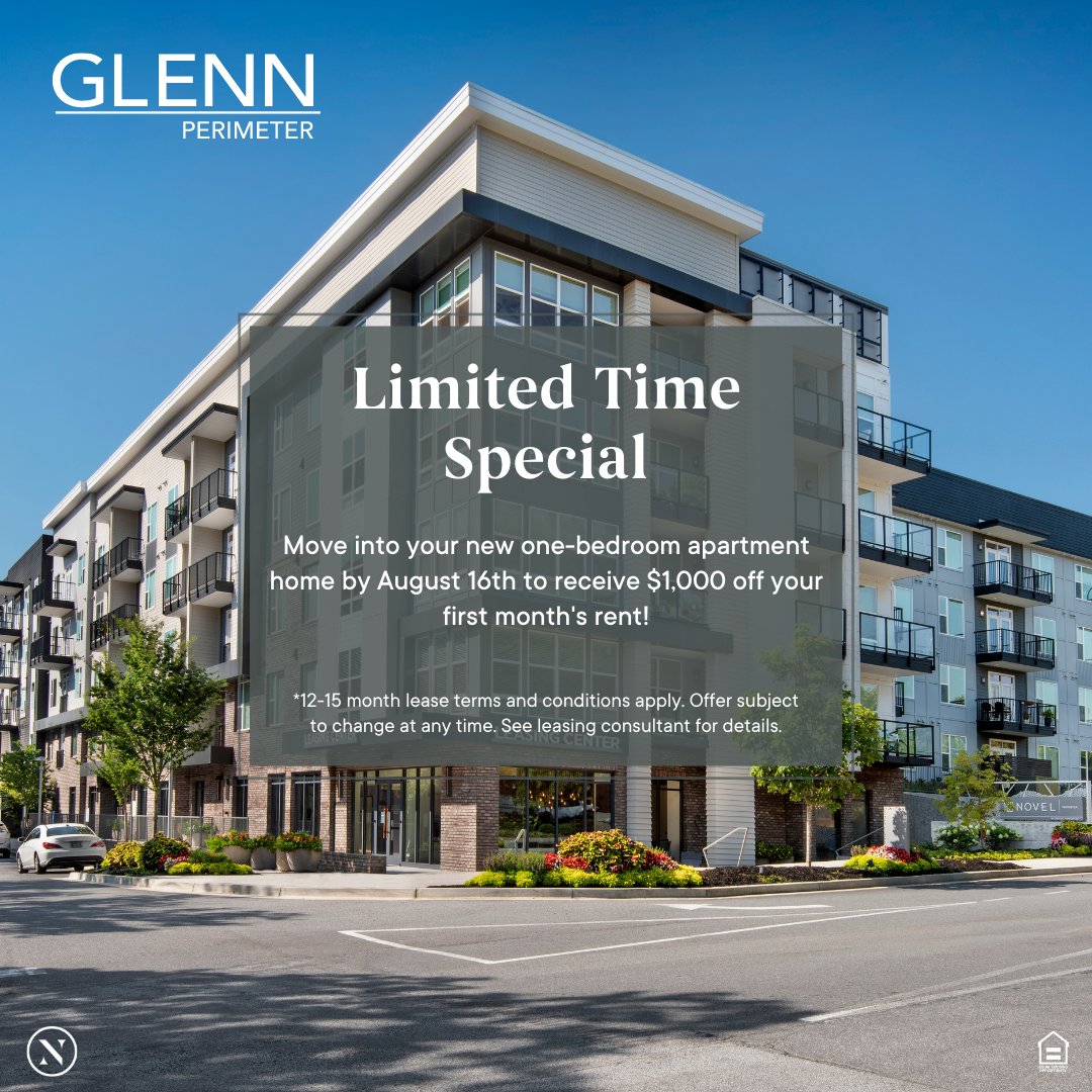 Don't Miss Out On This One-Bedroom Special! Find your perfect apartment home this summer at Glenn Perimeter! glennperimeter.com/mapsanddirecti… #LoveWhereYouLive #LuxuryRentals #IdealLocation #ApartmentLiving #WelcomeHome #SandySprings