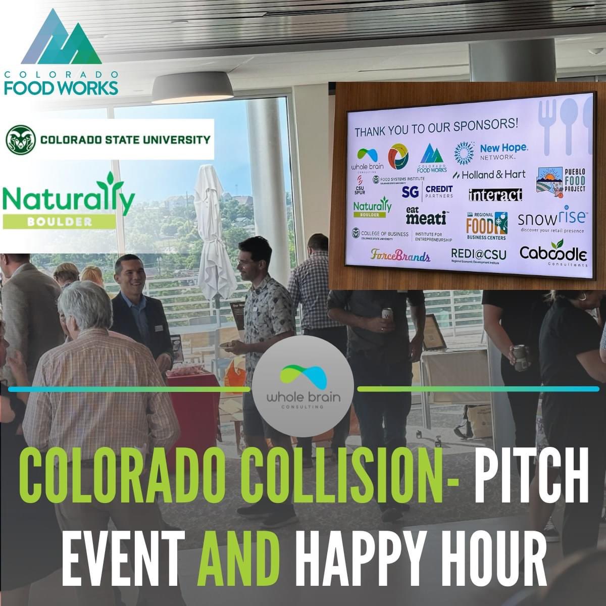 Team WBC was proud to sponsor and attend the Colorado Collision- Pitch Event and Happy Hour! 

Colorado Food Works Colorado State University meati™ ForceBrands New Hope Network Pueblo Food Project
