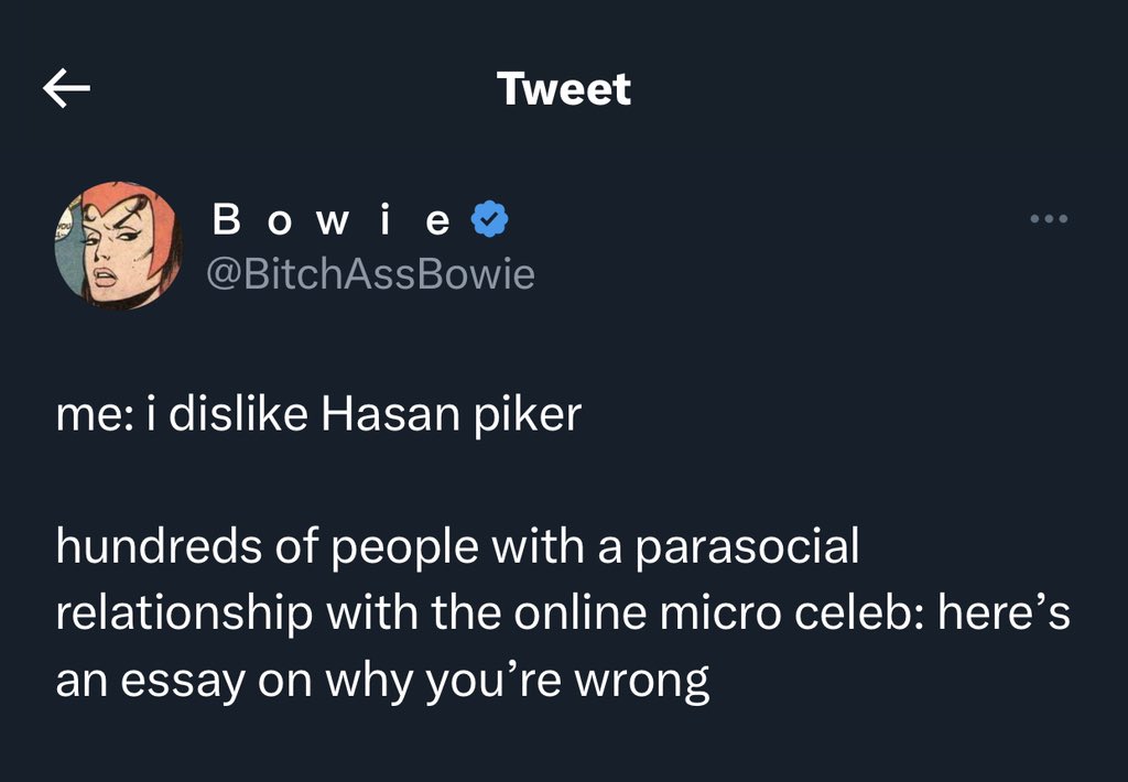 BitchAssBowie's tweet photo. skipped the essay and went straight to slander https://t.co/gBPb6Og68Z