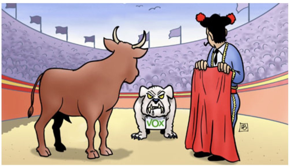 BettinaSRoss1's tweet photo. Cartoon: Harm Bengen
#SpainElection
#EleccionesGenerales2023 https://t.co/vypdCZqCSU