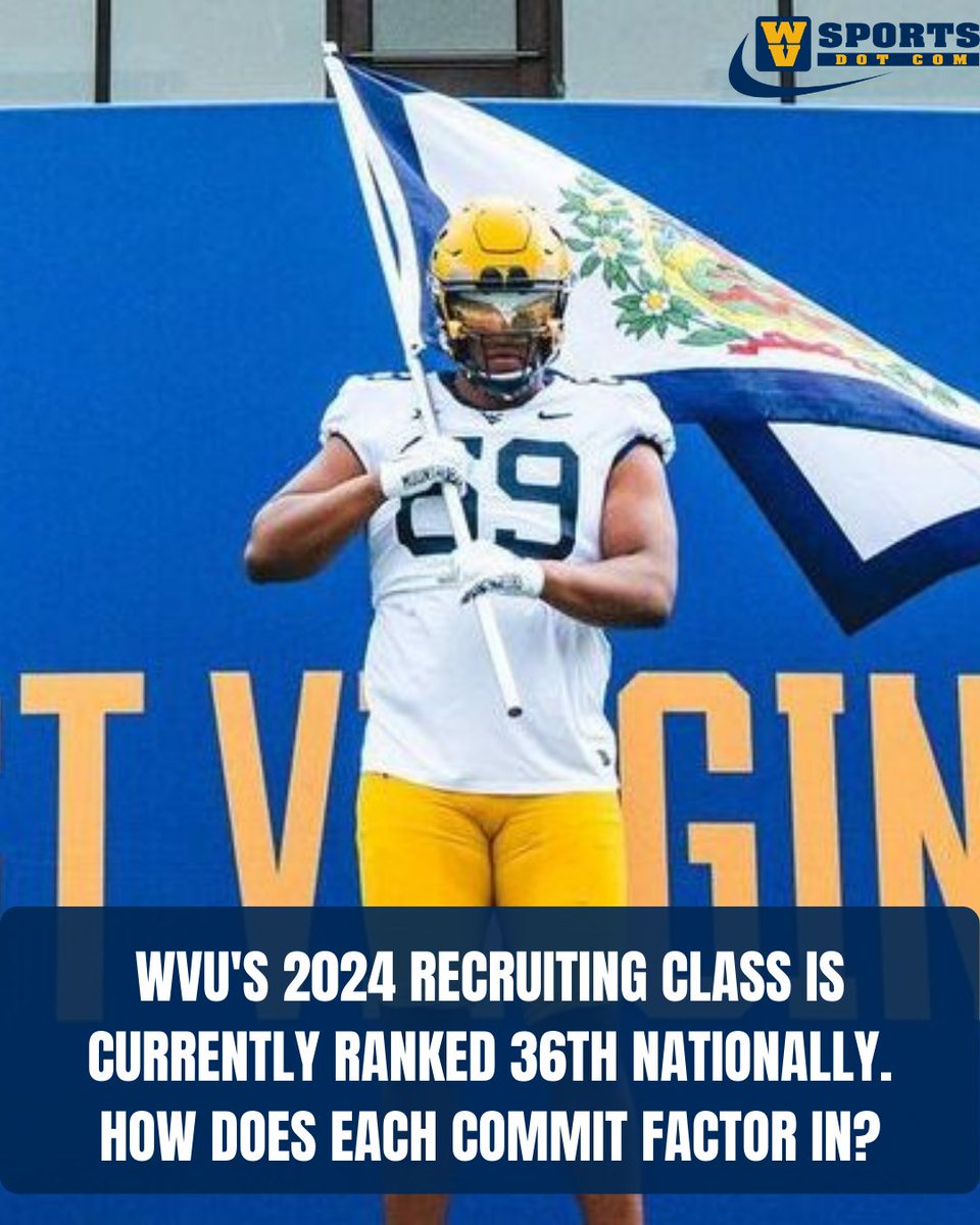 #WVU has 18 commitments in the 2024 recruiting class so far and is currently ranked 36th nationally. We take a closer look at how each recruit factors into the team total on @Rivals 

Link: https://t.co/2Pmlk8I67A https://t.co/aT2ywpTm68