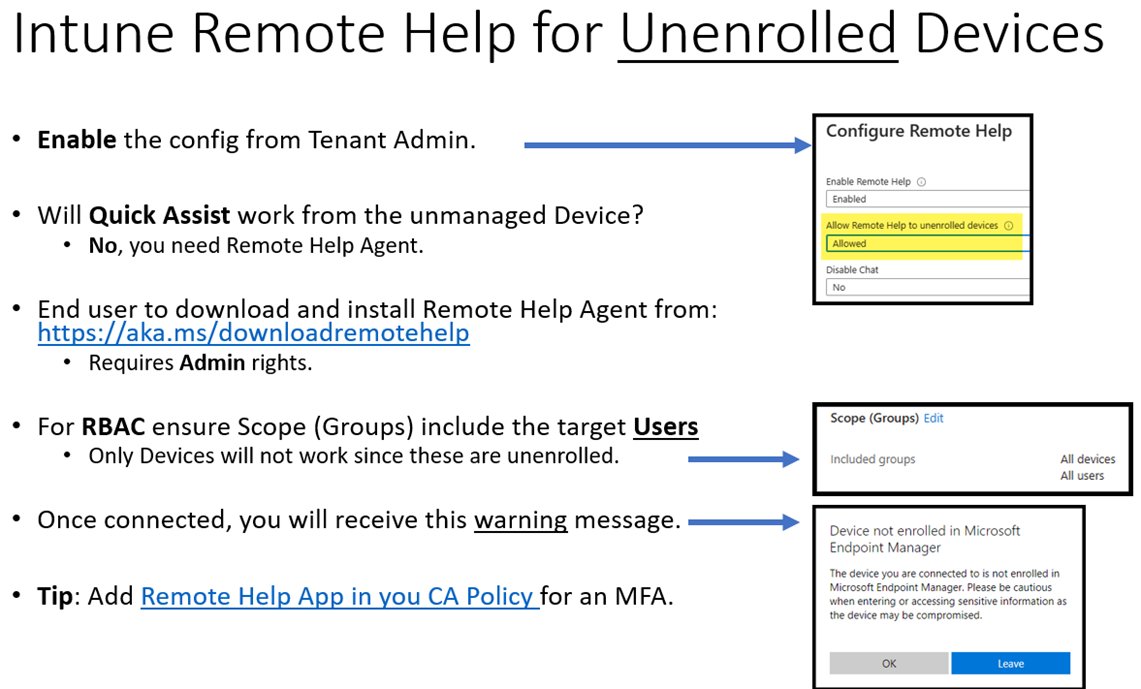 rnabmitra's tweet image. #MSIntune How to use #RemoteHelp on Unenrolled Devices