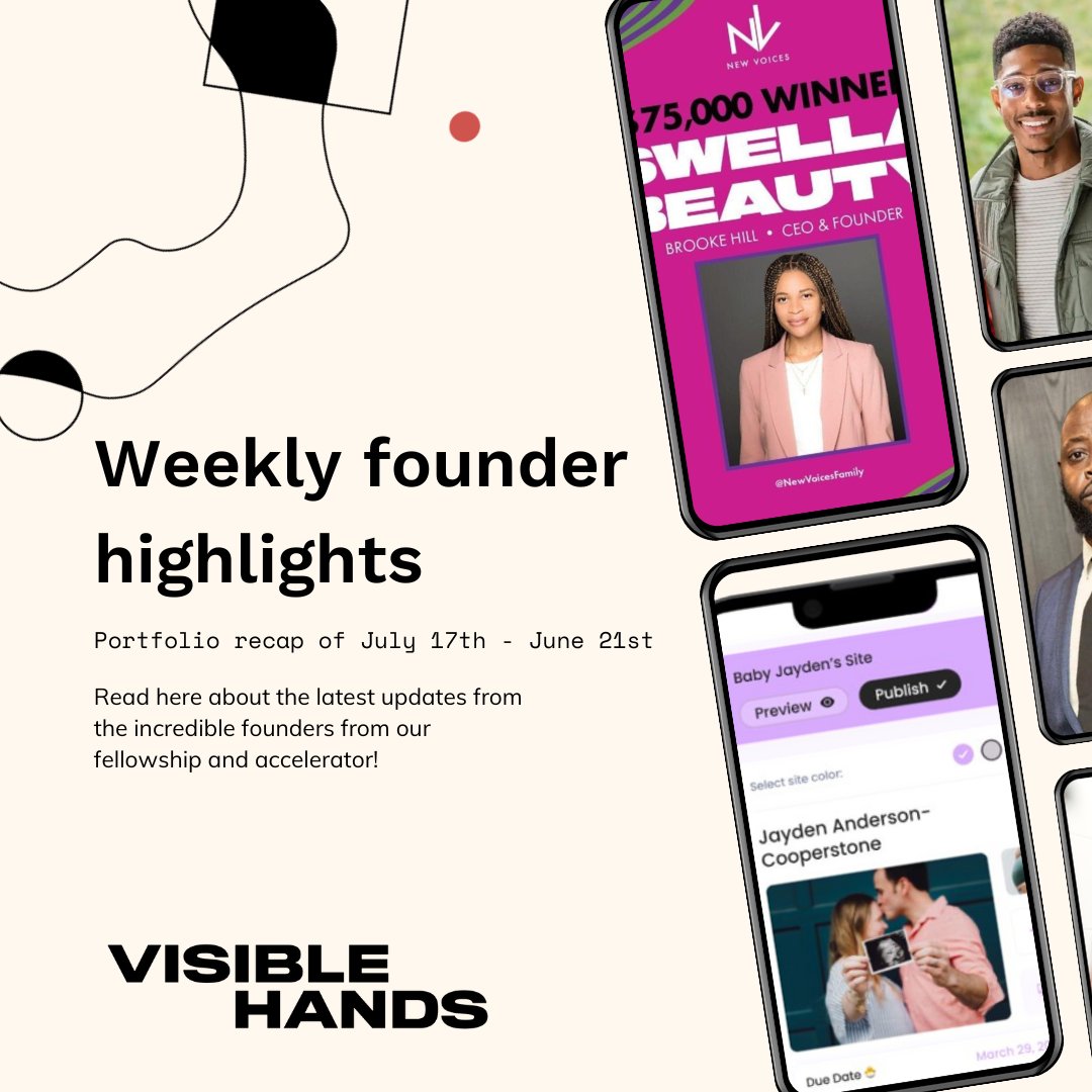 THIS WEEK IN VH FOUNDER HIGHLIGHTS 🖤

We wanted to share some of the amazing startup updates from the founders in our different programs - here's what's happened in the last week: