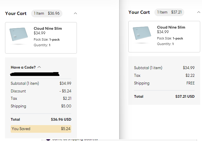 IppTak's tweet photo. @TilerSupport Is this right?  The moment I apply a coupon, the FREE Shipping becomes $5, negating almost the entire amount of the coupon.  If this is intentional, I am not appreciating this sales tactic. https://t.co/WVdSbqaLpq