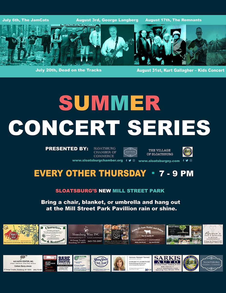 Please join us for the next Summer Concert in Sloatsburg!
August 3rd - George Langberg 
The location is Mill Street Park by the Sloatsburg Train Station, rain or shine.
From 7 pm to 9 pm.
Bring a blanket or chair to relax and enjoy the sounds with friends and neighbors!