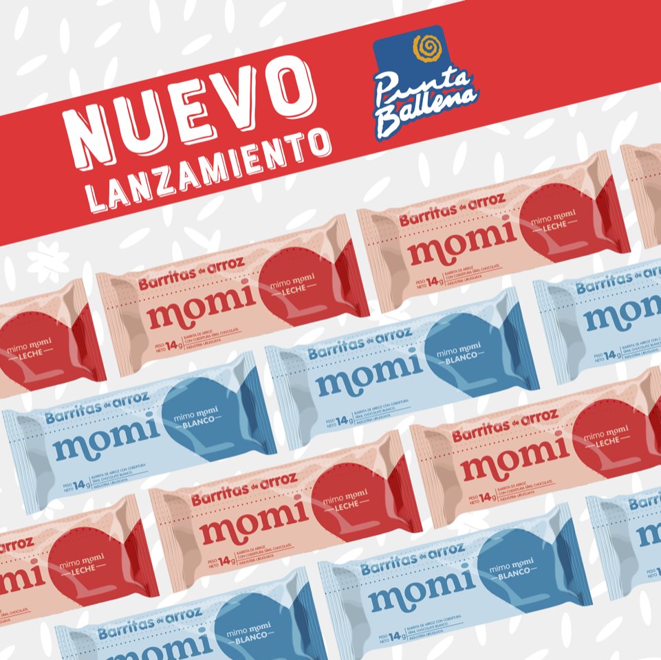 ¡Les presentamos las nuevas barritas Momi!😉🙌 
Estas barras de arroz bañadas en chocolate o chocolate blanco son la compañía ideal para tus aventuras diarias, llevalas a donde sea que vayas💪✨