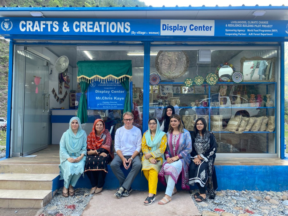 Chris Kaye (@chris_kaye001) on Twitter photo Proud to have opened the Crafts and Creation centre in the Neelum Valley of AJK providing an outlet for local women to sell locally produced items for the home. <a href="/WFPpakistan/">WFP Pakistan</a> helping to build livelihoods and resilience among communities vulnerable to climate change. Proud to have opened the Crafts and Creation centre in the Neelum Valley of AJK providing an outlet for local women to sell locally produced items for the home. <a href="/WFPpakistan/">WFP Pakistan</a> helping to build livelihoods and resilience among communities vulnerable to climate change.