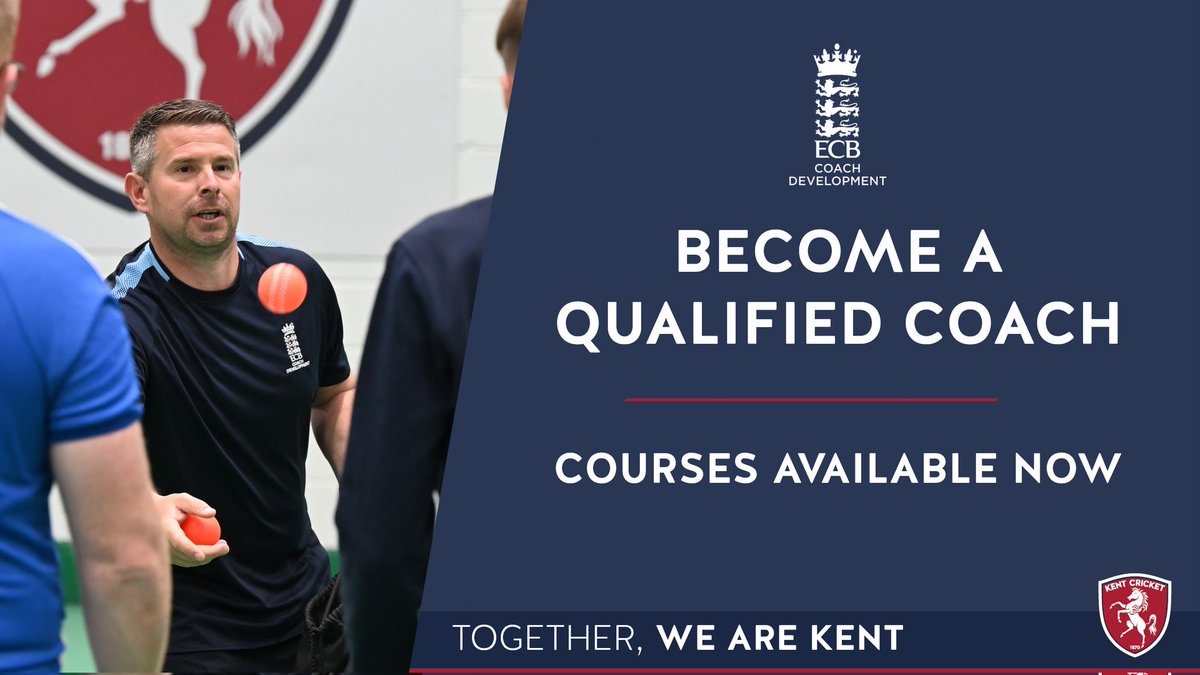 We've started taking bookings for autumn courses already! So if you've got the bug this summer, you can start your qualification sooner than you think...

• Foundation &amp; Core Courses
• 5 different venues
• Female only Core Coach option

🖱️kentcricket.co.uk/community/coac…