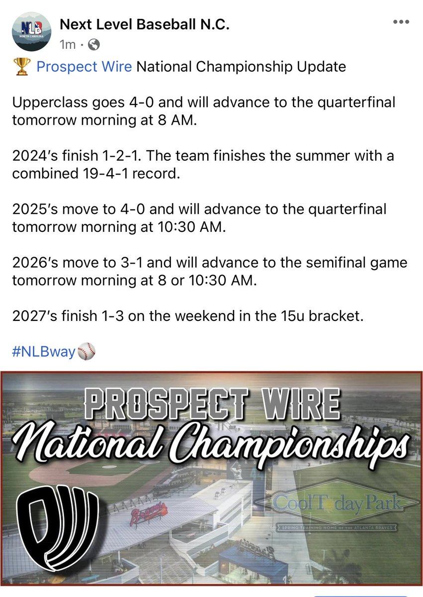 Next Level Baseball N.C. tweet media