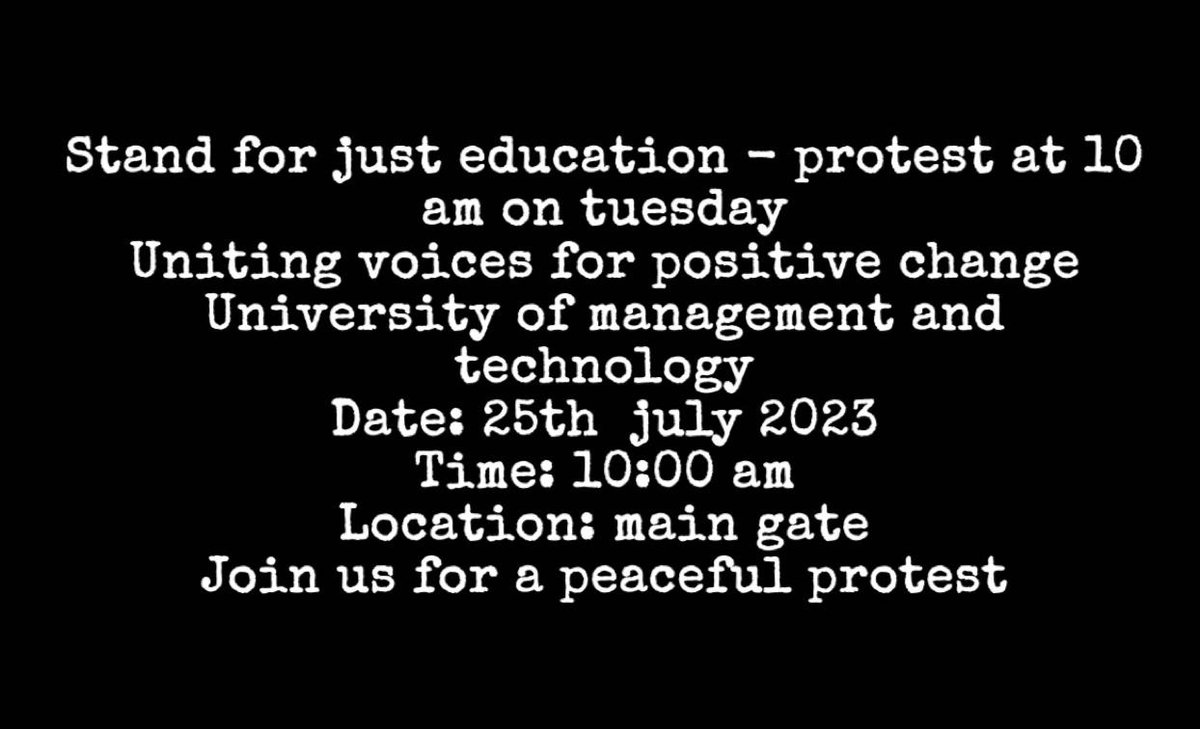 aka_shamaal's tweet photo. join us at 10 am , it's a matter of 11000 students.
#UMT_RestoreTheGrades 
@ibrahimhmurad https://t.co/P7q2EQyTuX