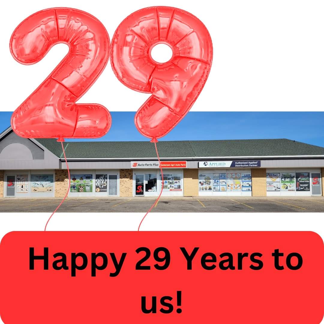 saaparts's tweet photo. Celebrating 29 years! After 3 expansions and an addition we are still in the same spot serving the same great customers. 

We want to extend a HUGE THANK YOU to all those customers past and present! 

Make sure and stop by today to enter our draw and enjoy a treat on us. 
#saapsk https://t.co/1vki2RhqUi