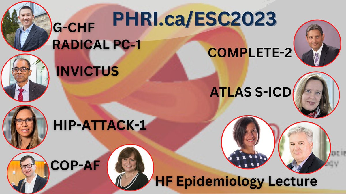 Plenty of #PHRI research being presented at #ESCCongress Aug 25-28 onsite (Amsterdam) and online by @DarrylLeong, @drkarthik2010 @EvaLonn1 @ShamirMehta @SCarroll_VDean @hvanspall and others! Learn more: PHRI.ca/ESC2023 @MacDeptMed @machealthsci @HEI_mcmaster @HamHealthSci