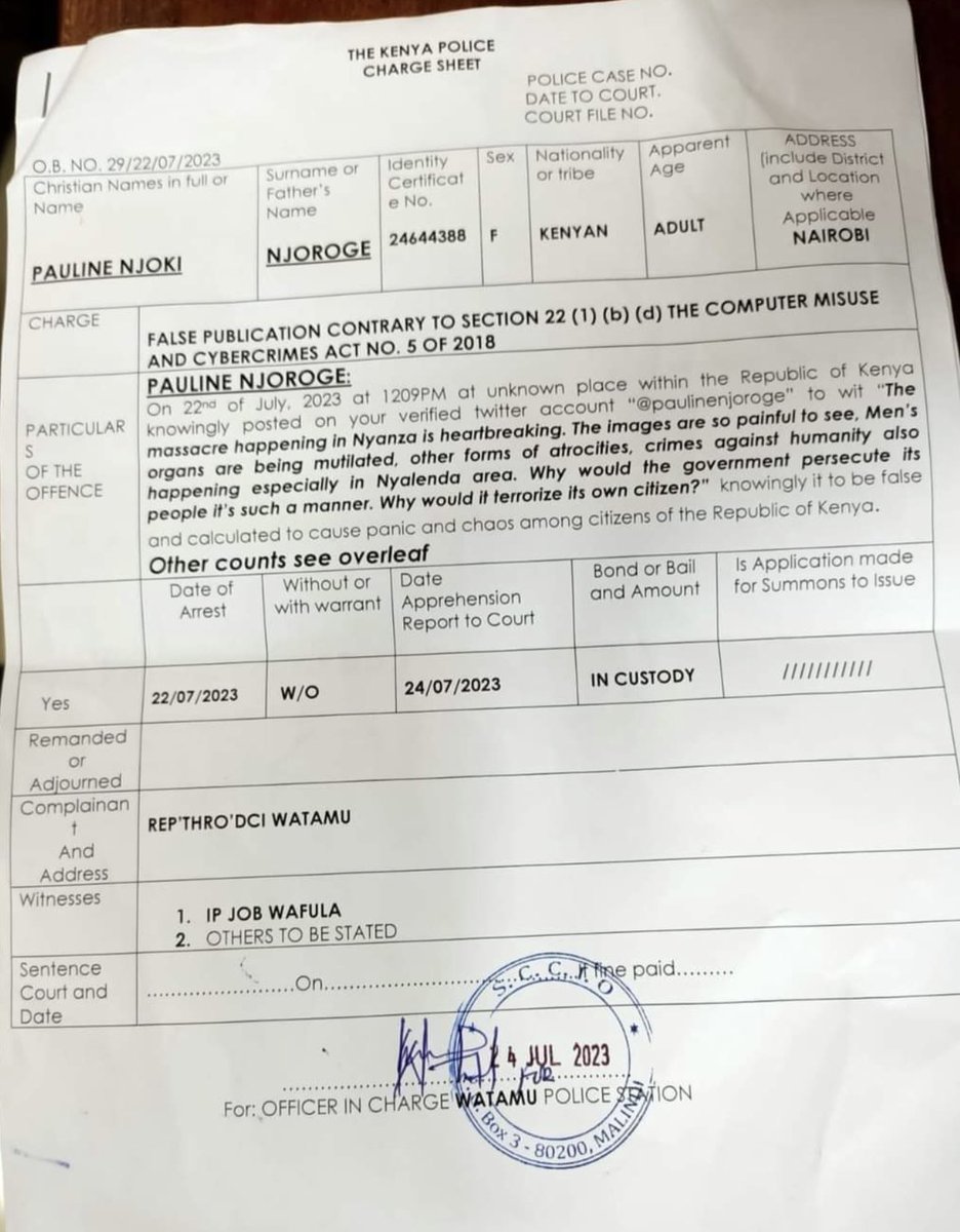 What a Shit Hole regime! Look at the charges Pauline Njoroge has been accused of… FACT- there was Massacre in Nyalenda, Usage of cars with Sudan plates, William Ruto is a Pathological Liar, Thug and is NOT God, I don’t owe him anything, neither does he deserve my RESPECT. https://t.co/SjuY2LtrgW