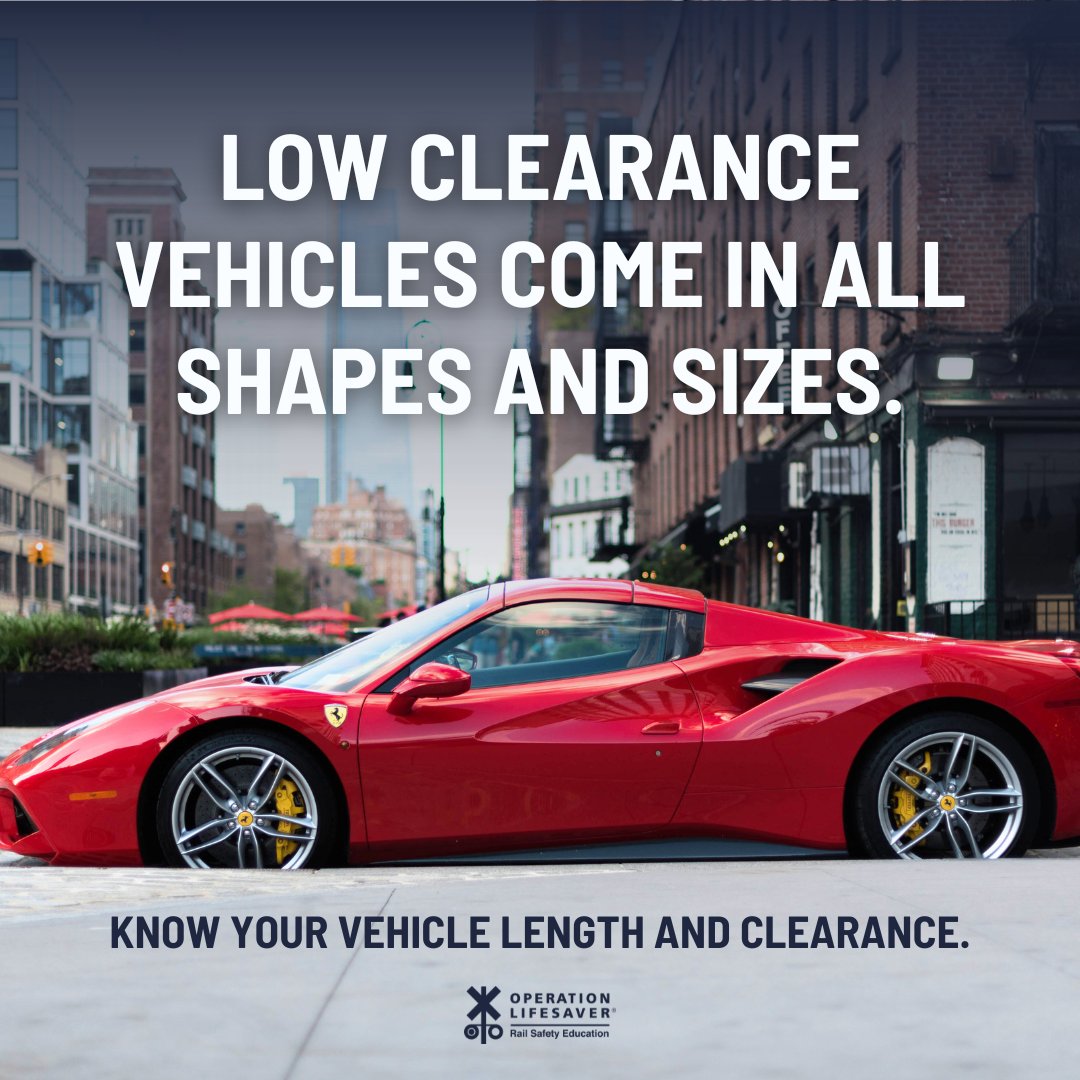 olinational's tweet photo. Vacation season is upon us! Wherever you go, remember to make safe choices and be cautious around railroad tracks. Learn more about low-clearance vehicles: https://t.co/PtY5qP0WVB
#Vacation
#RailSafety https://t.co/EvExYlRRr3